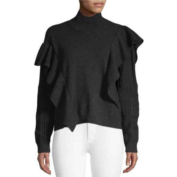 NAADAM Yisu Cable-Knit Turtleneck Pullover, Black, XS - Picture 1 of 11